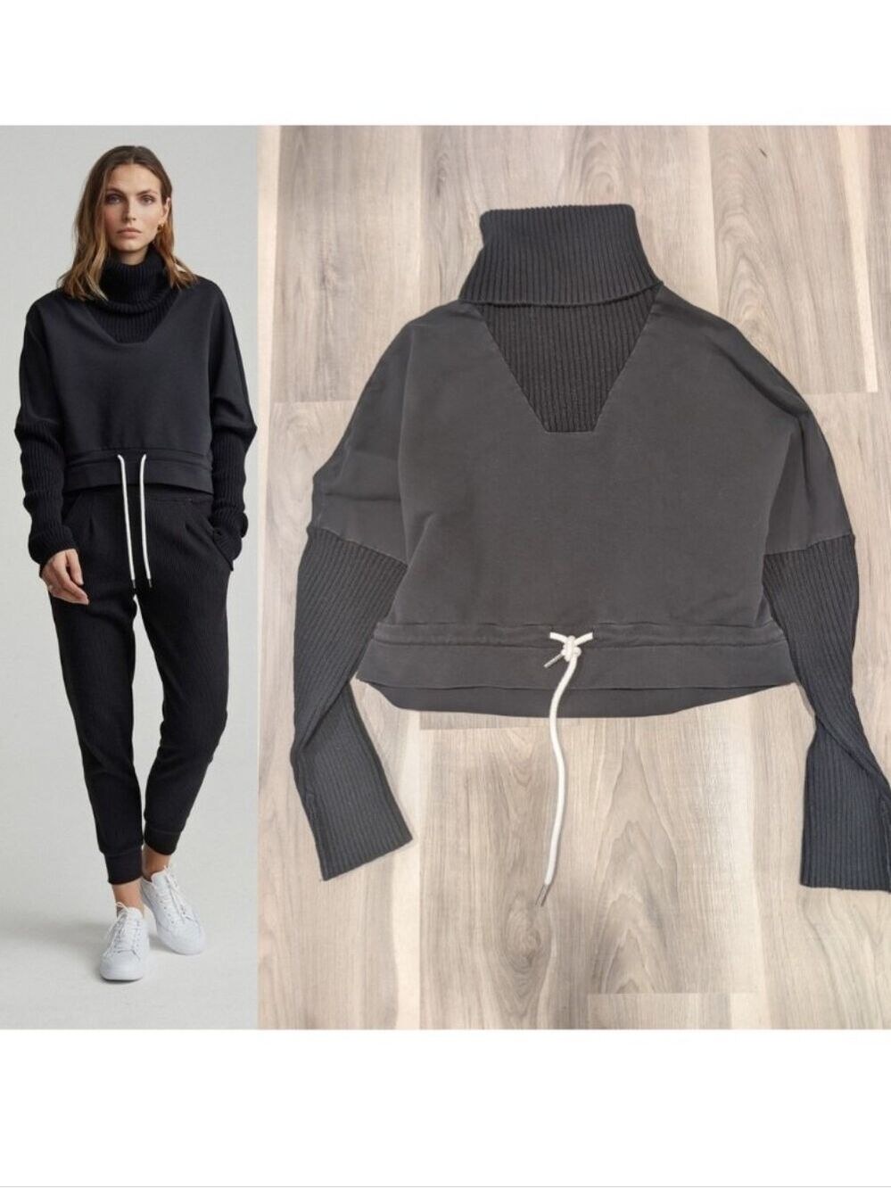 Varley | Britannia Turtleneck Pullover In Black